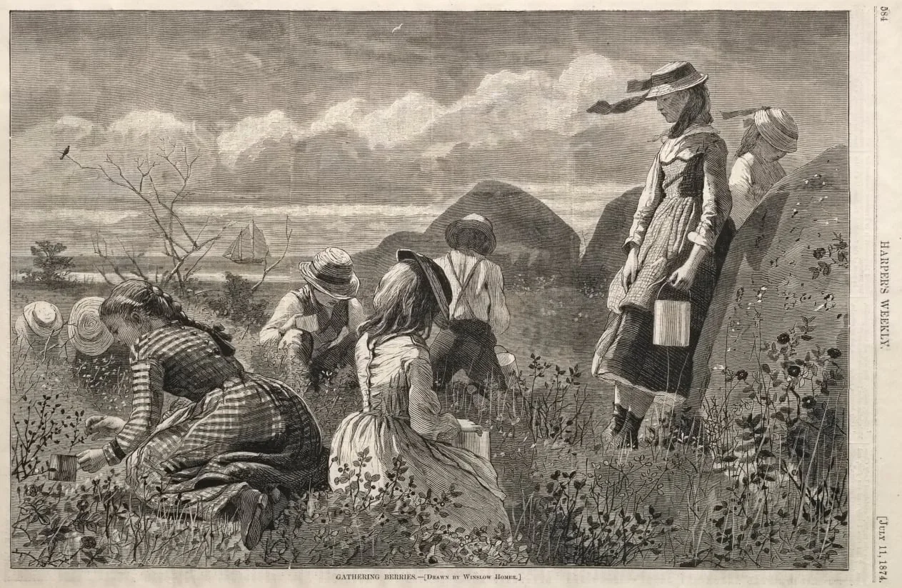 Gathering Berries, detail