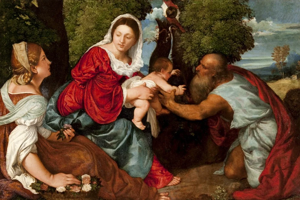 Madonna and Child with Saint Jerome and Saint Dorothy, detail