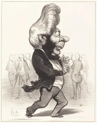 Ferdinand Favre, by Honoré Daumier, ink, 1849