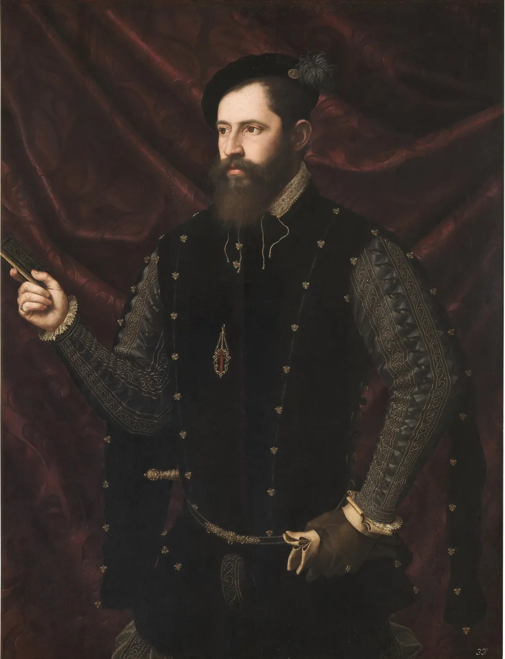 Portrait of a Knight of the Order of Santiago, by Juan de Juanes, oil, 1560