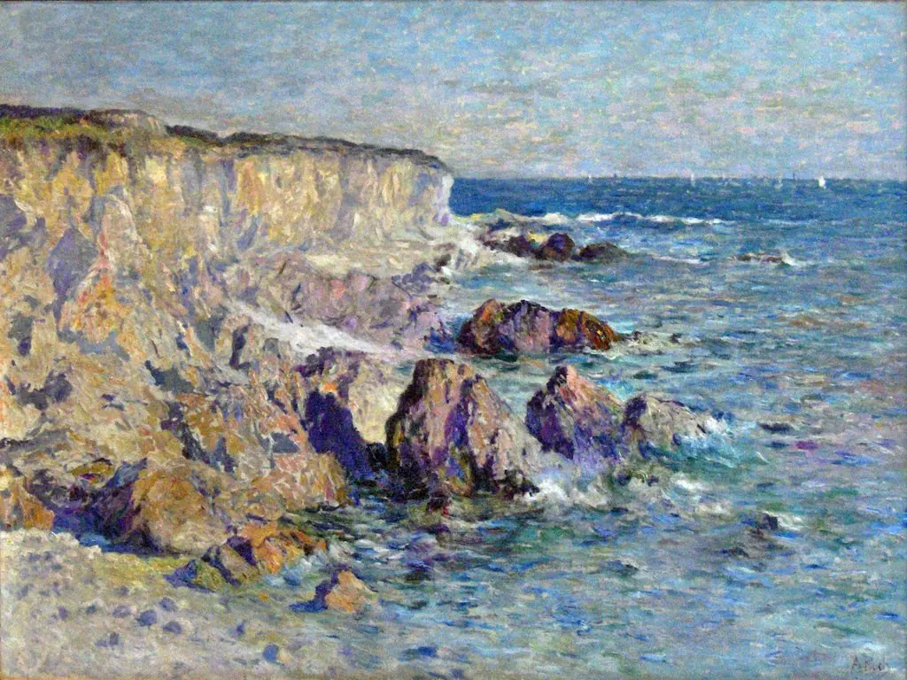 The Shores of Brittany, by Anna Boch, oil, 1901