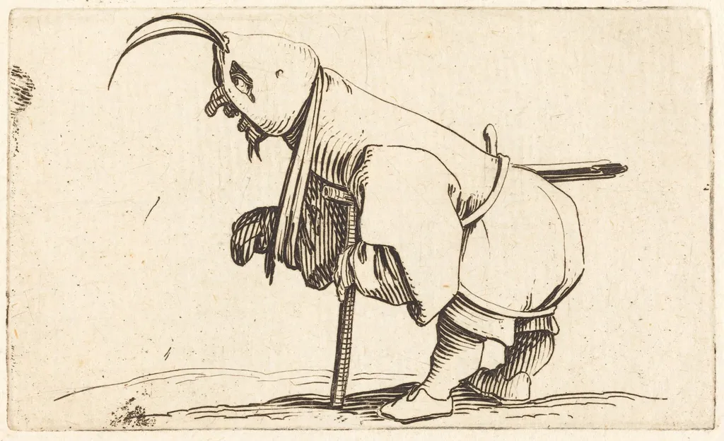 The Hooded Cripple, by Jacques Callot, ink, 1622