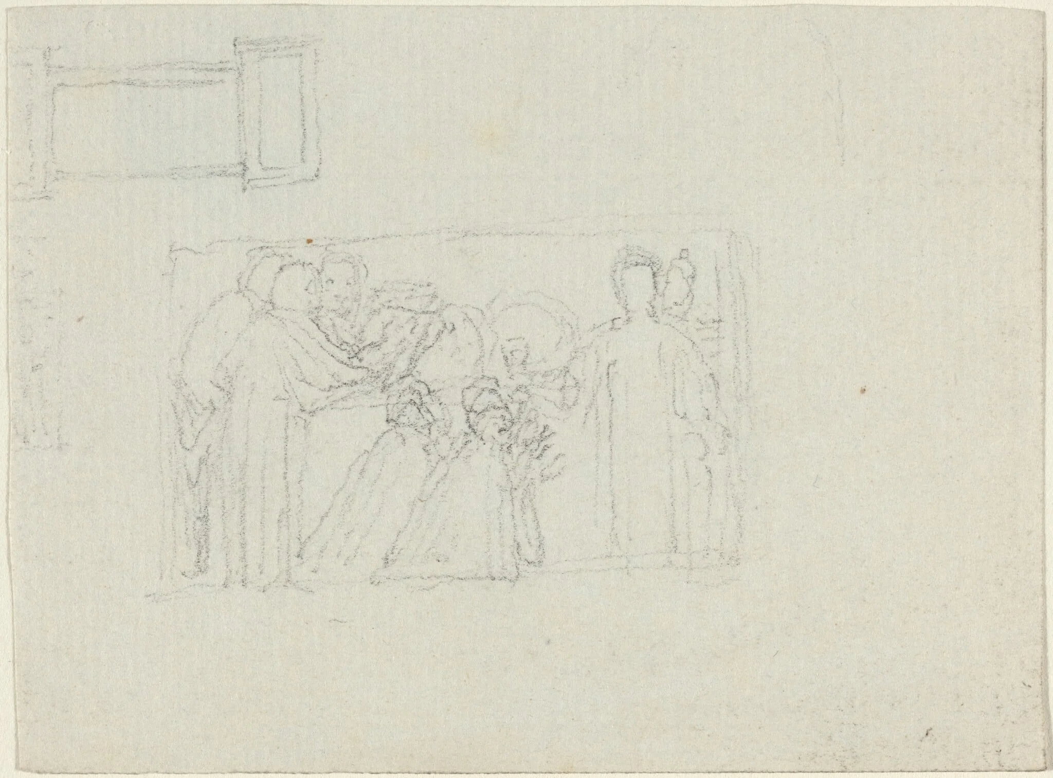 Study for a Monument to a Clergyman [recto and verso], detail