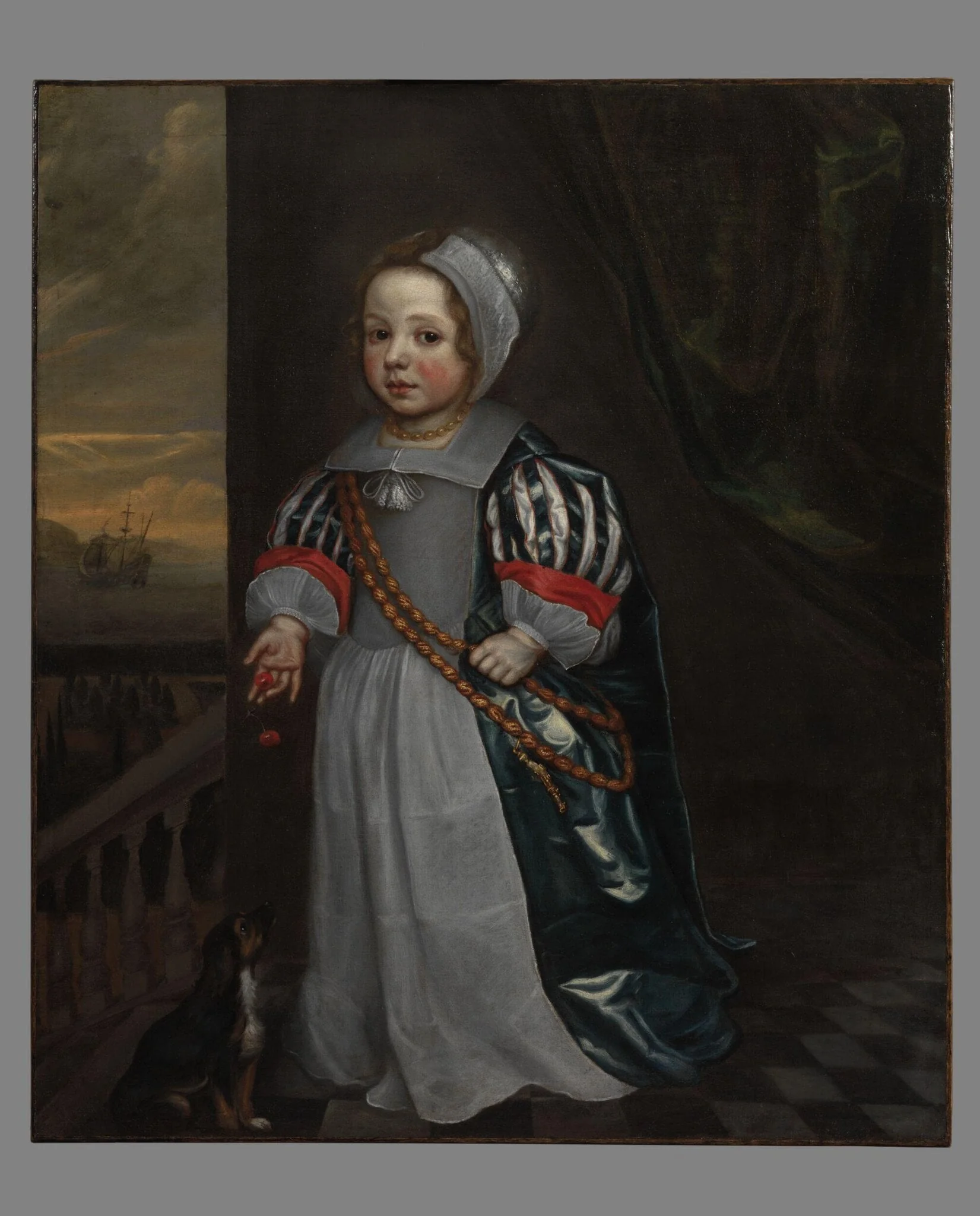 Portrait of Samuel Pasfield as a Child wearing the Pasfield Jewel, detail