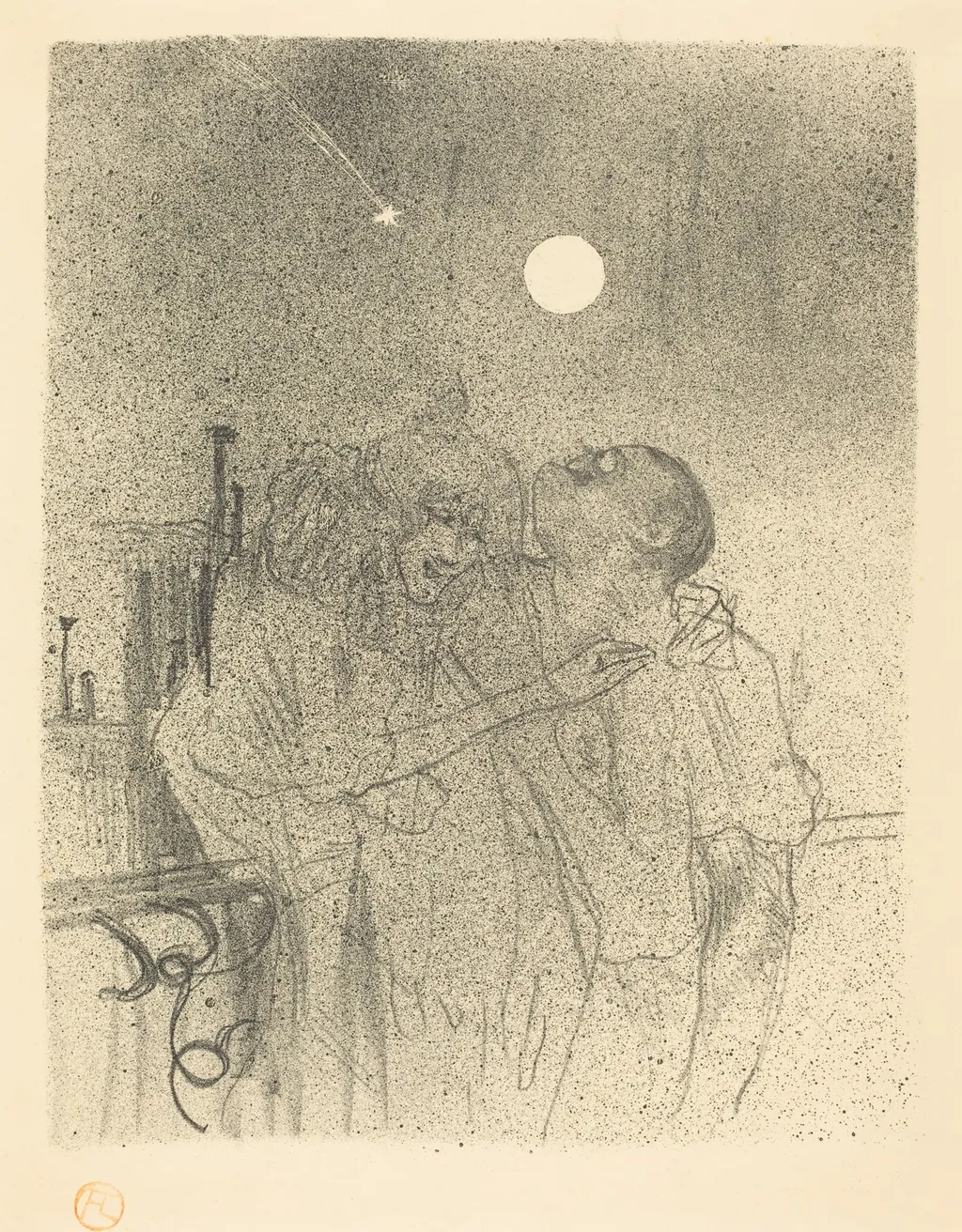 Etoiles filantes, by Henri de Toulouse-Lautrec, ink, 1895