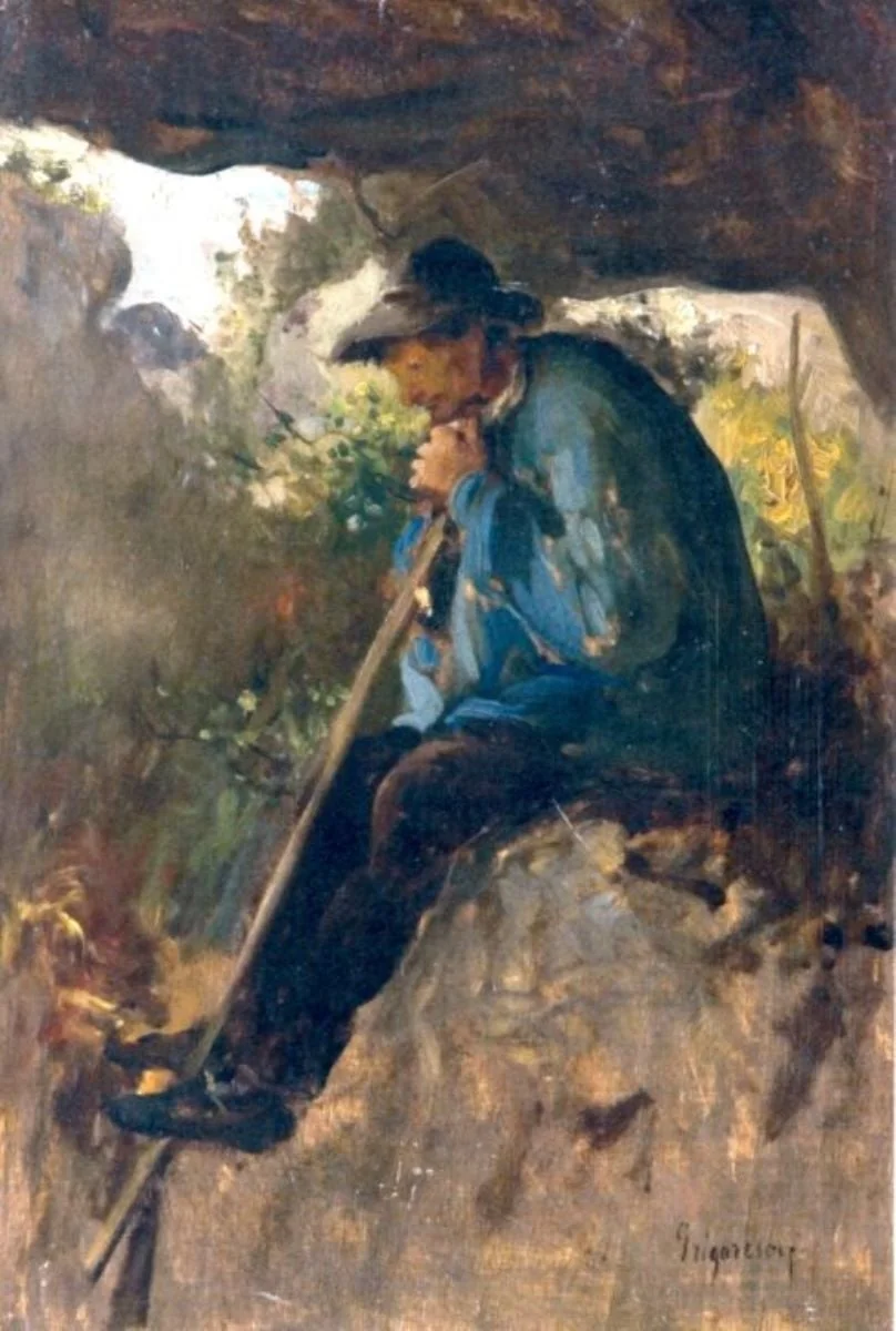 Lucrător din Fontainebleau, detail