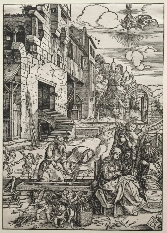 The Repose in Egypt, detail