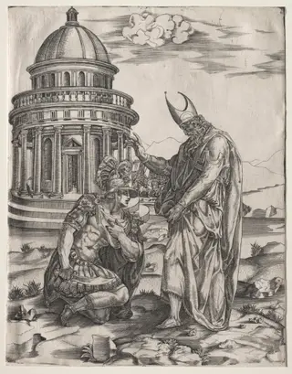 Alexander the Great and the High Priest of Jerusalem, by Master IRs, 1544