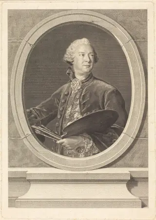 Louis Tocque, by Louis-Jacques Cathelin, ink, 1771