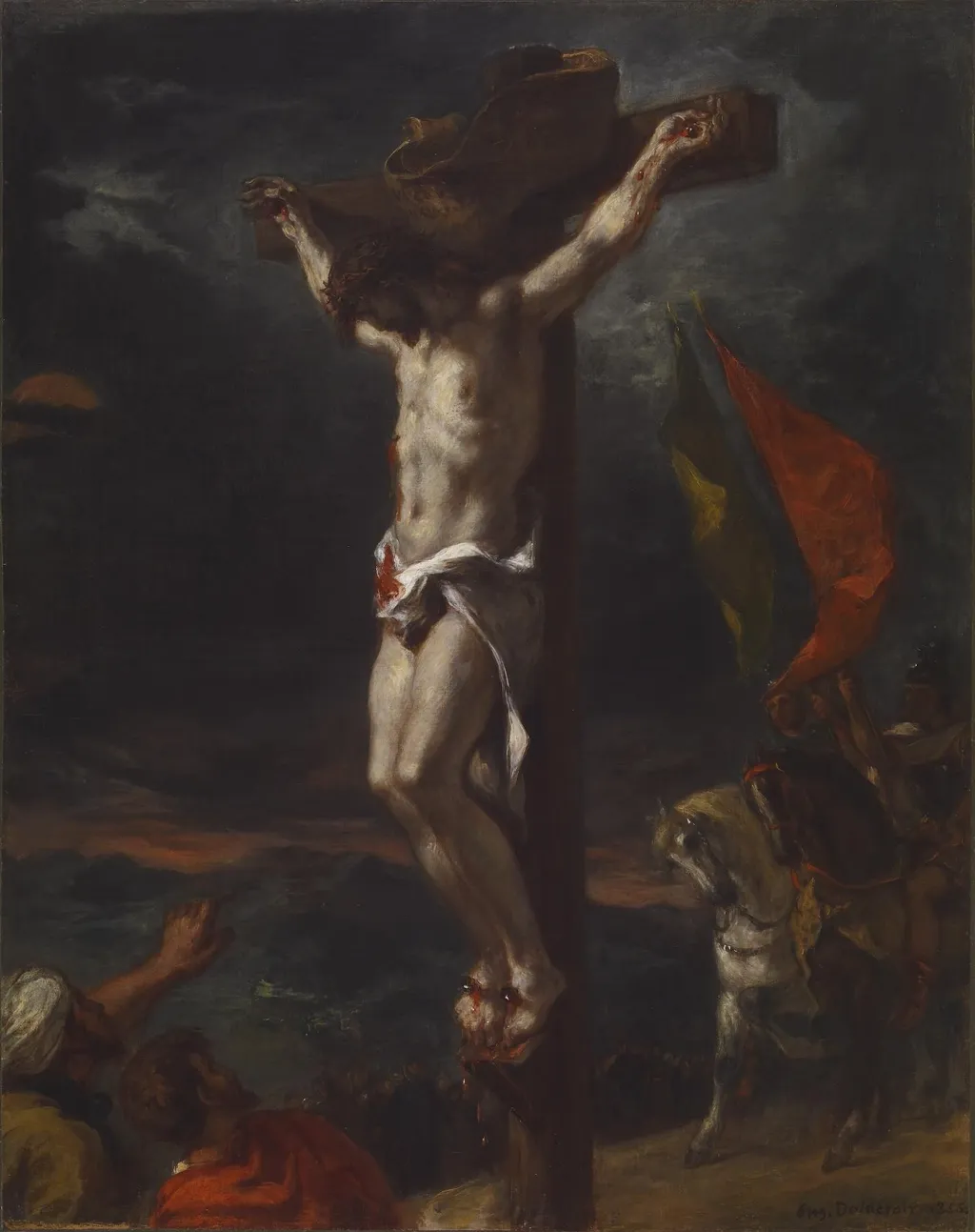 Christ on the Cross, by Eugène Delacroix, oil, 1846
