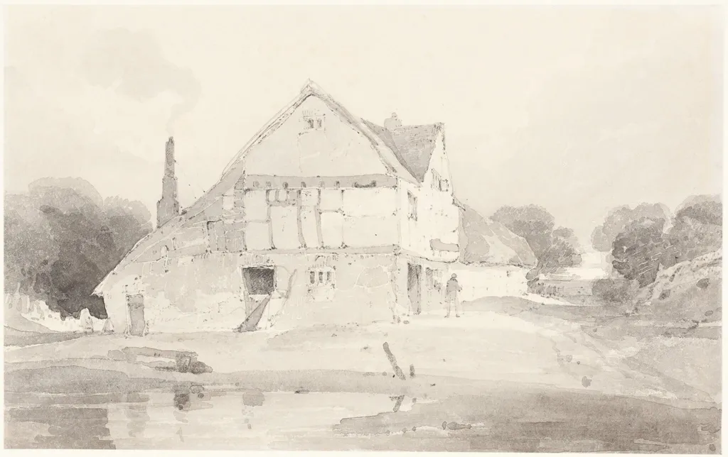 A Cottage at Dorking in Surrey, by John Sell Cotman, graphite, 1800