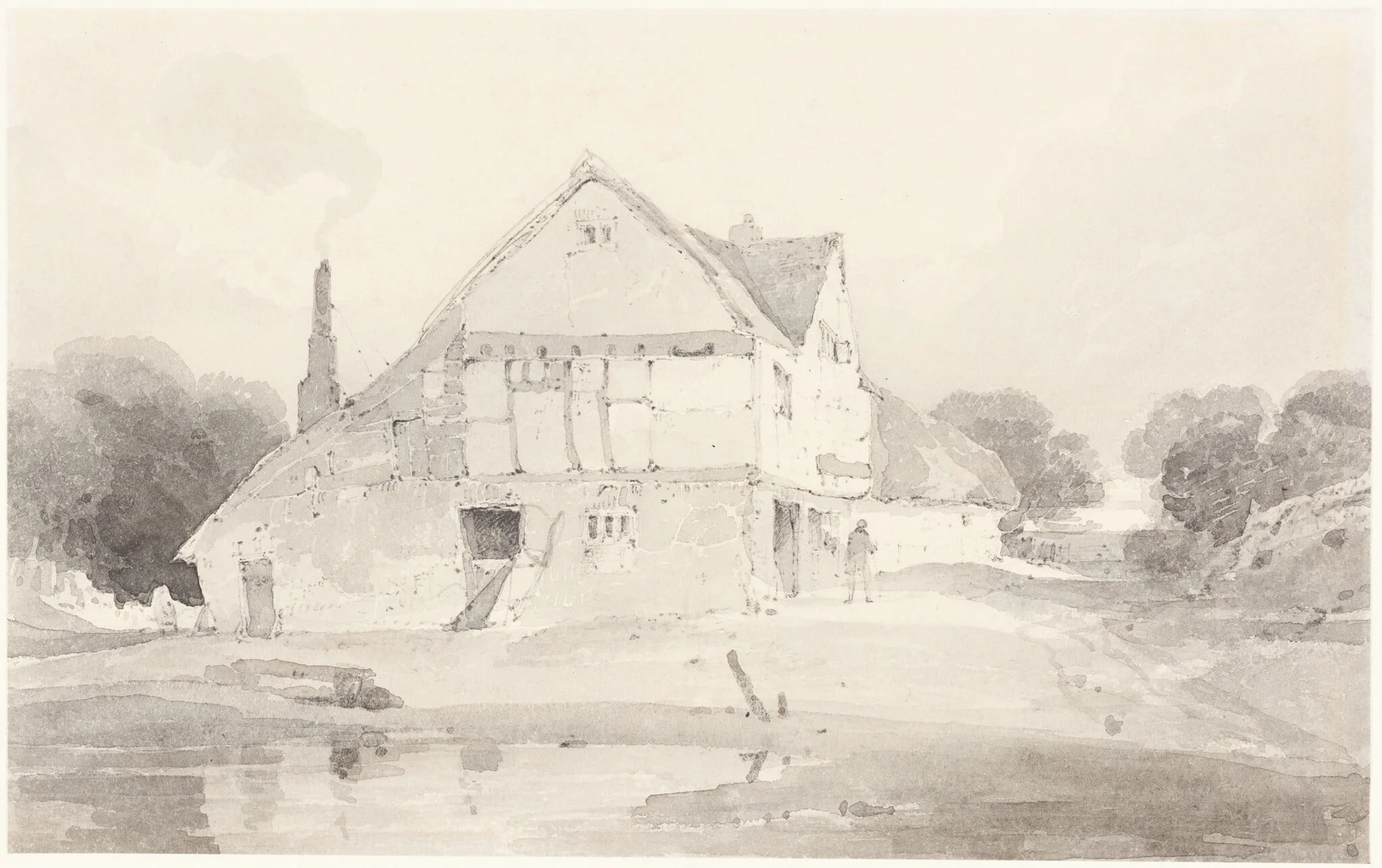 A Cottage at Dorking in Surrey, detail