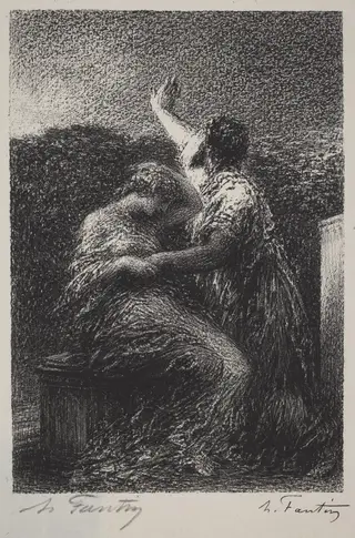 Le Mage Balthazar et Fatime, by Henri Fantin-Latour, ink, 1870
