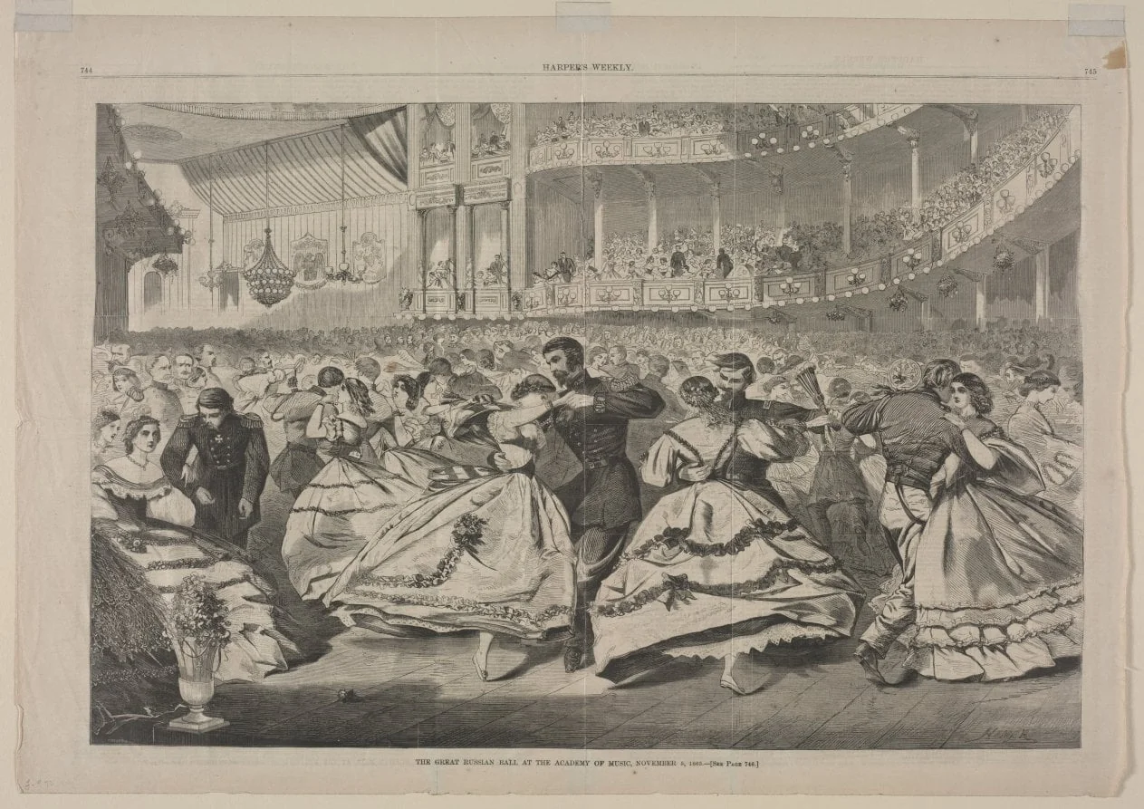 The Great Russian Ball at the Academy of Music, November 5, 1863, detail