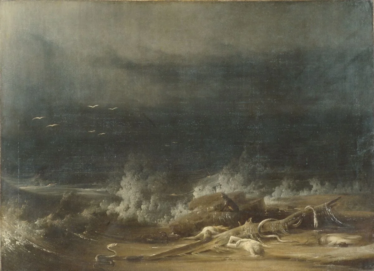 The Deluge towards Its Close, detail