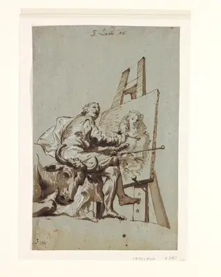 Saint Luke Painting the Virgin, by Georg Anton Urlaub, unspecified, 1750
