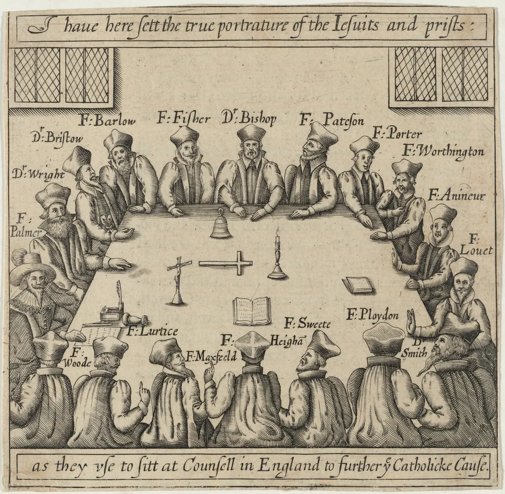 True Portraiture of the Jesuits and Priests from Vox Populi, by Thomas Scott, by Crispijn van de Passe I, ink, 1624