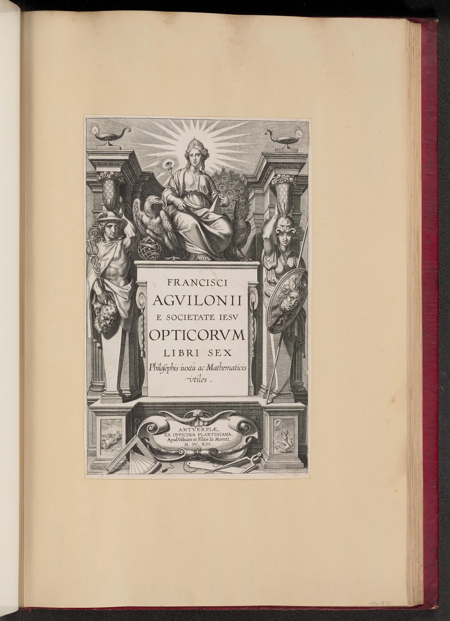 Title Page for François d'Aguilon's "Opticorum Libri Sex", detail