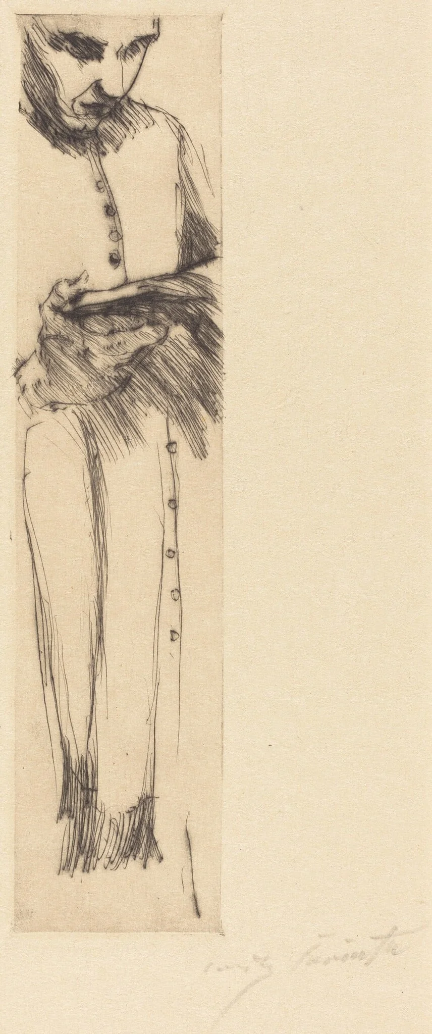 Lesender Mönch (Priest Reading), detail