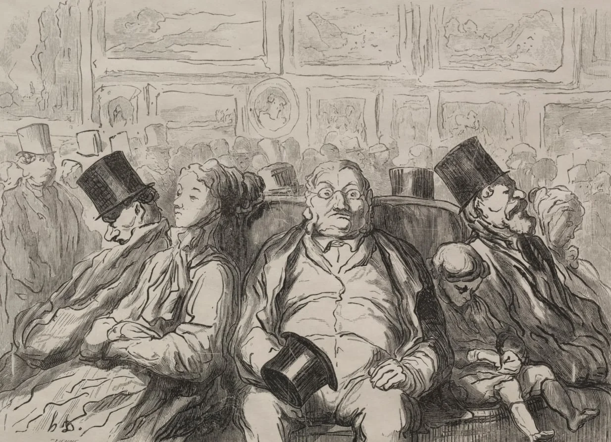 Paris, The Great Art Exhibition: A Moment of Rest in the Salon Carré, detail