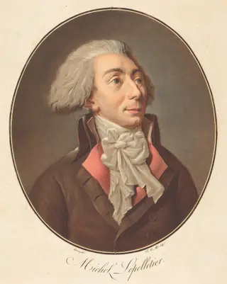 Michel Lepelletier, by Pierre-Michel Alix, ink, 1794