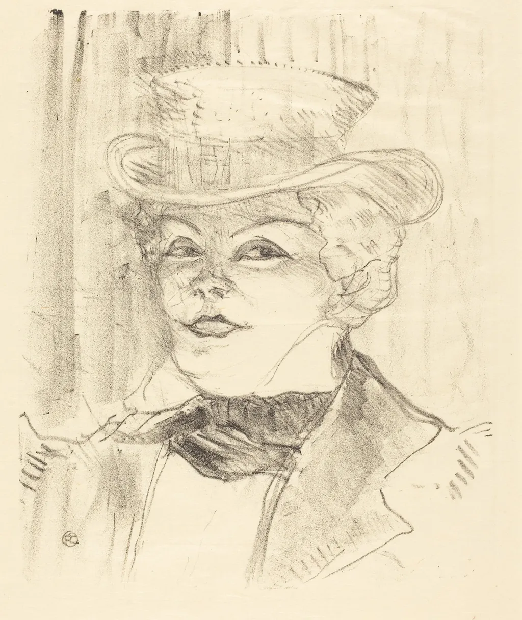 Mme. Réjane, by Henri de Toulouse-Lautrec, ink, 1898