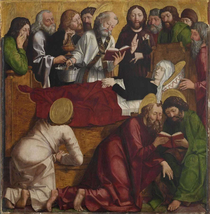 Laurentius-Altar: Der Tod Mariae, detail