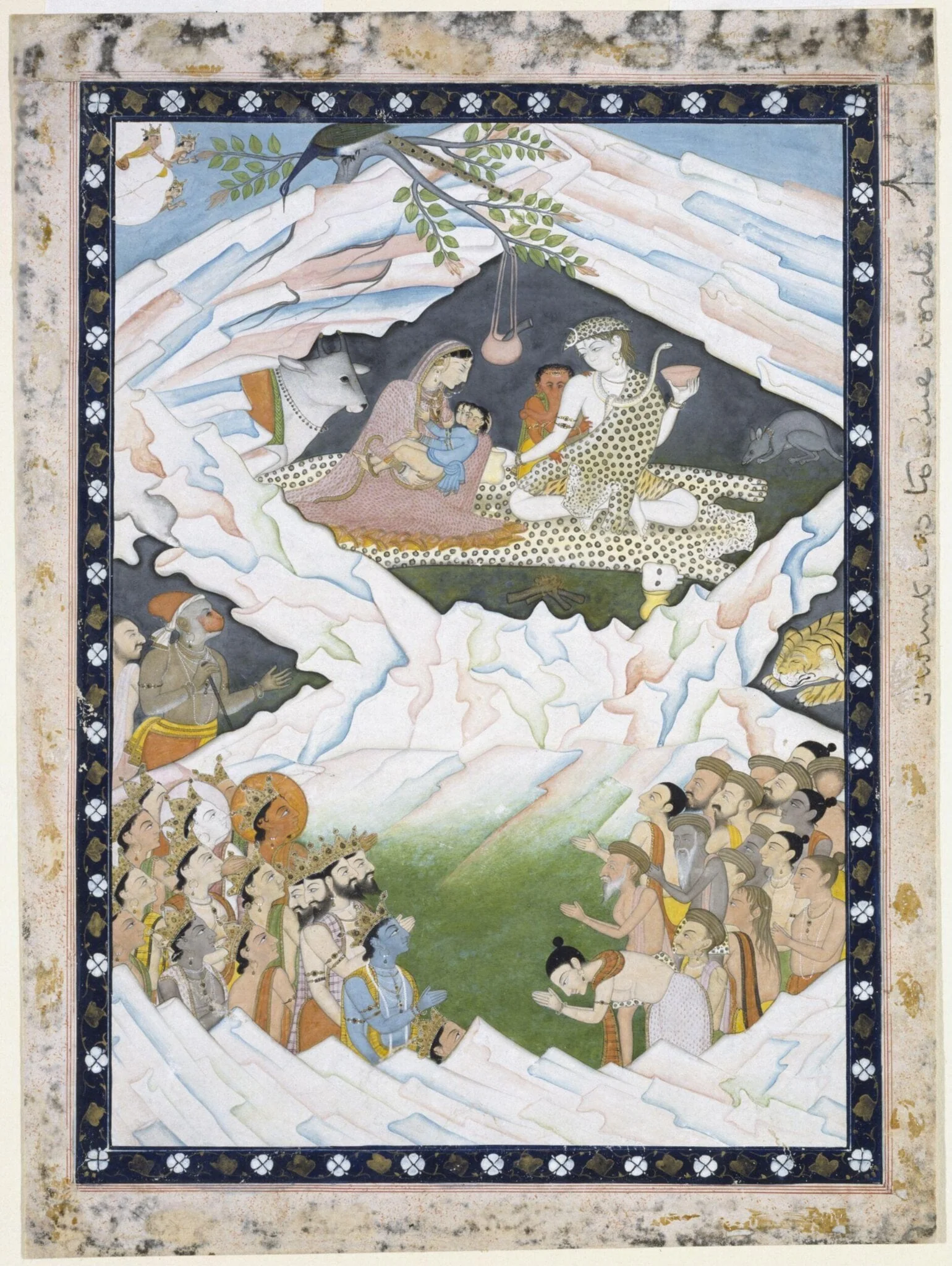 Shiva and Parvati, detail