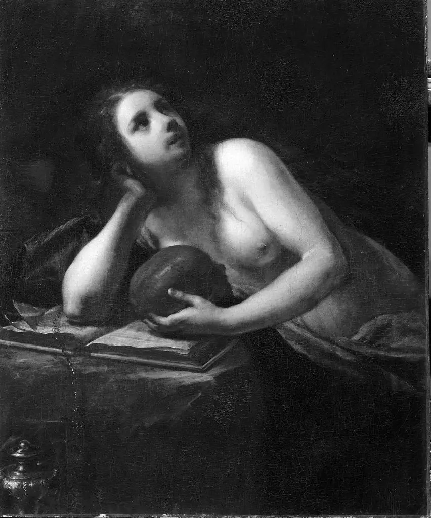 Saint Mary Magdalen Penitent, by Simone Pignoni, oil, 1661