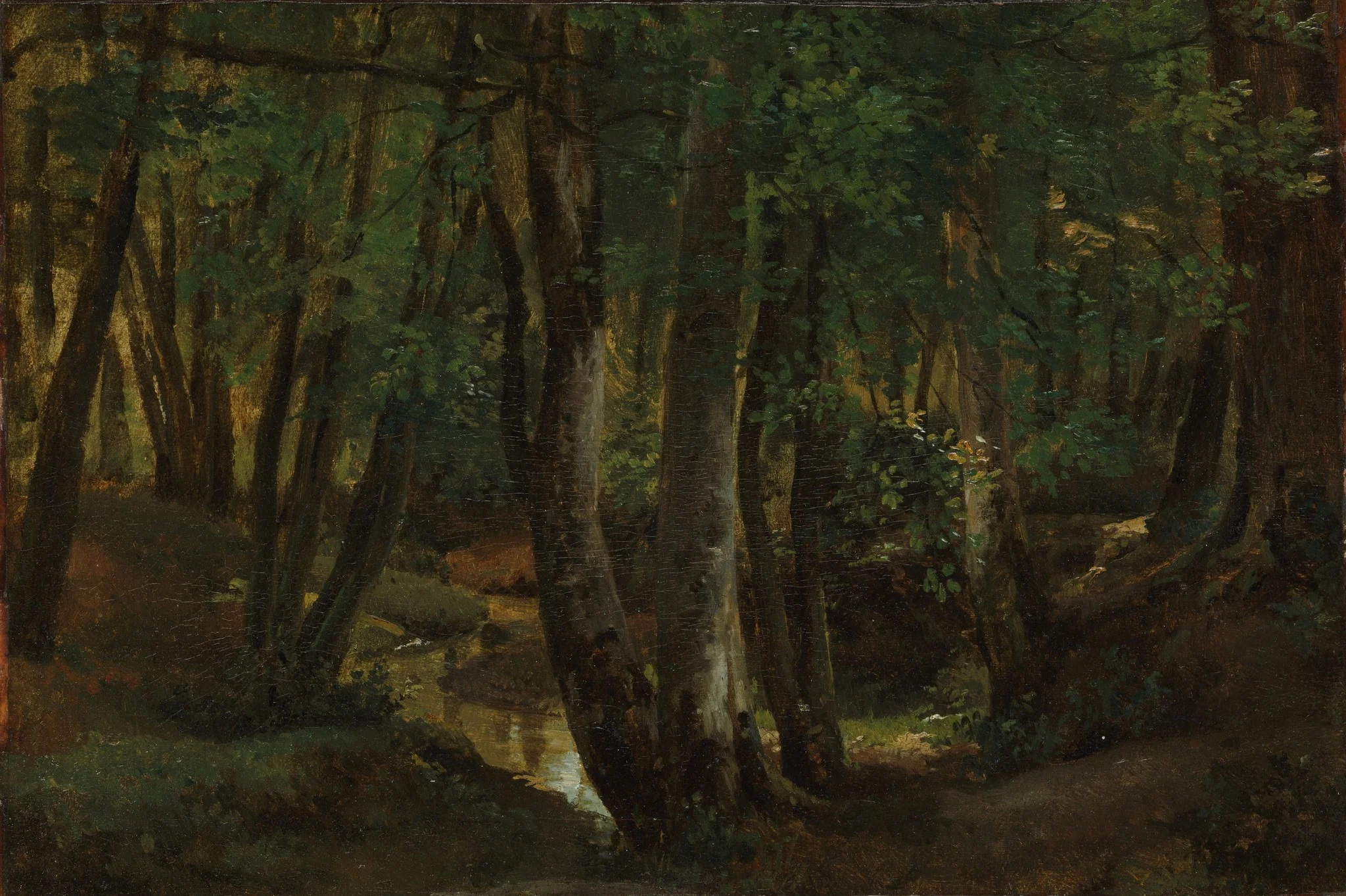 Interior of a Wood at Pierrefitte, detail