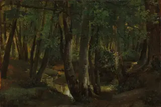 Interior of a Wood at Pierrefitte, by Robert Léopold Leprince, unspecified, 1822