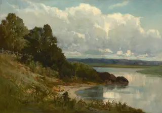 Palmer River, by Edward Mitchell Bannister, oil, 1885