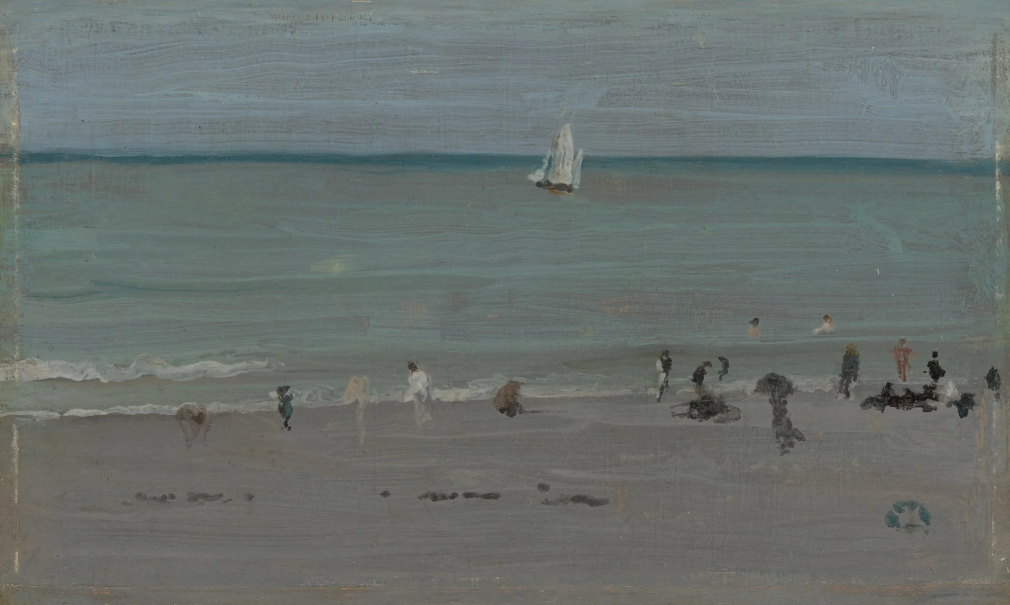 Coast Scene, Bathers, detail