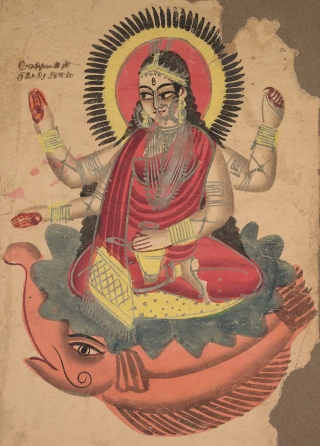The Goddess Ganga, detail
