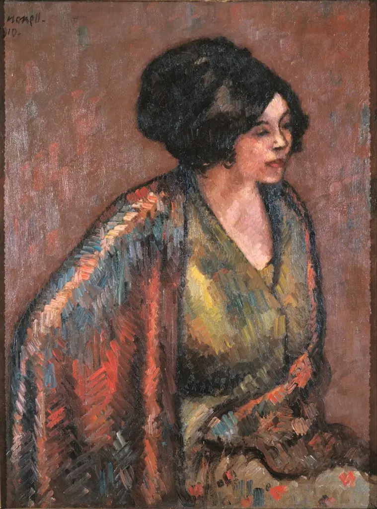 Flores, by Isidre Nonell, oil, 1910