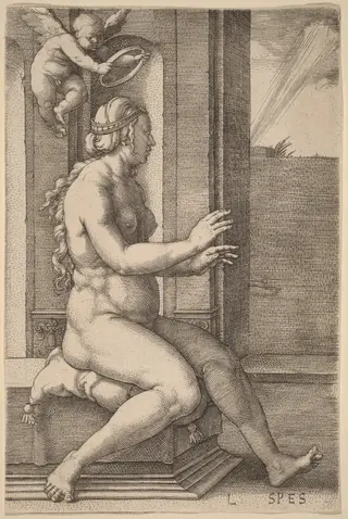 Spes (Hope), by Lucas van Leyden, ink, 1530