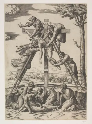 Christ taken down from the Cross, by Raphael, 1490