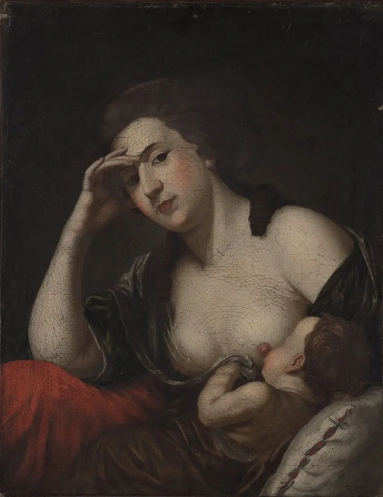 Portrait of Anna Maria Lampi (née Franchi) with her son Franciszek, by Johann Baptist von Lampi the Elder, oil, 1800
