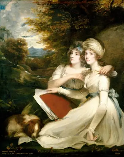 The Frankland Sisters, by John Hoppner, oil, 1795