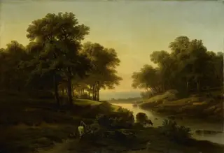 Landscape, by Alexandre Calame, oil, 1837