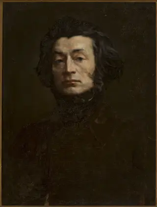 Portrait of Adam Mickiewicz, by Kazimierz Mordasewicz, oil, 1899