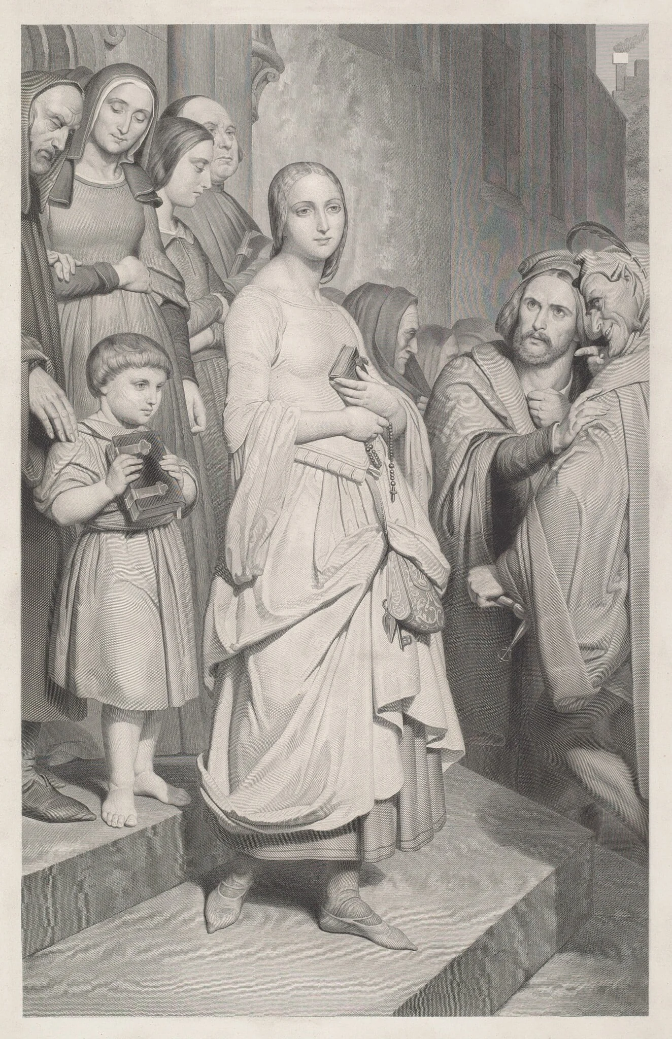 Faust Seeing Marguerite for the First Time, detail
