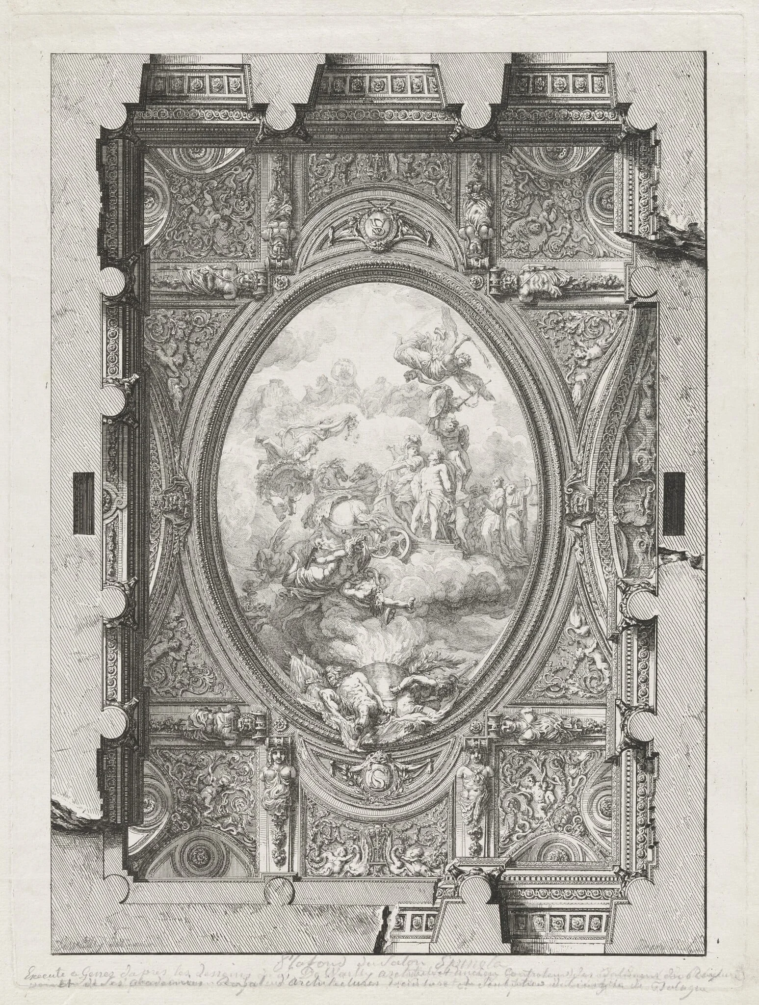 Design for the Ceiling of the Salon of the Palazzo Spinola, Genoa, detail