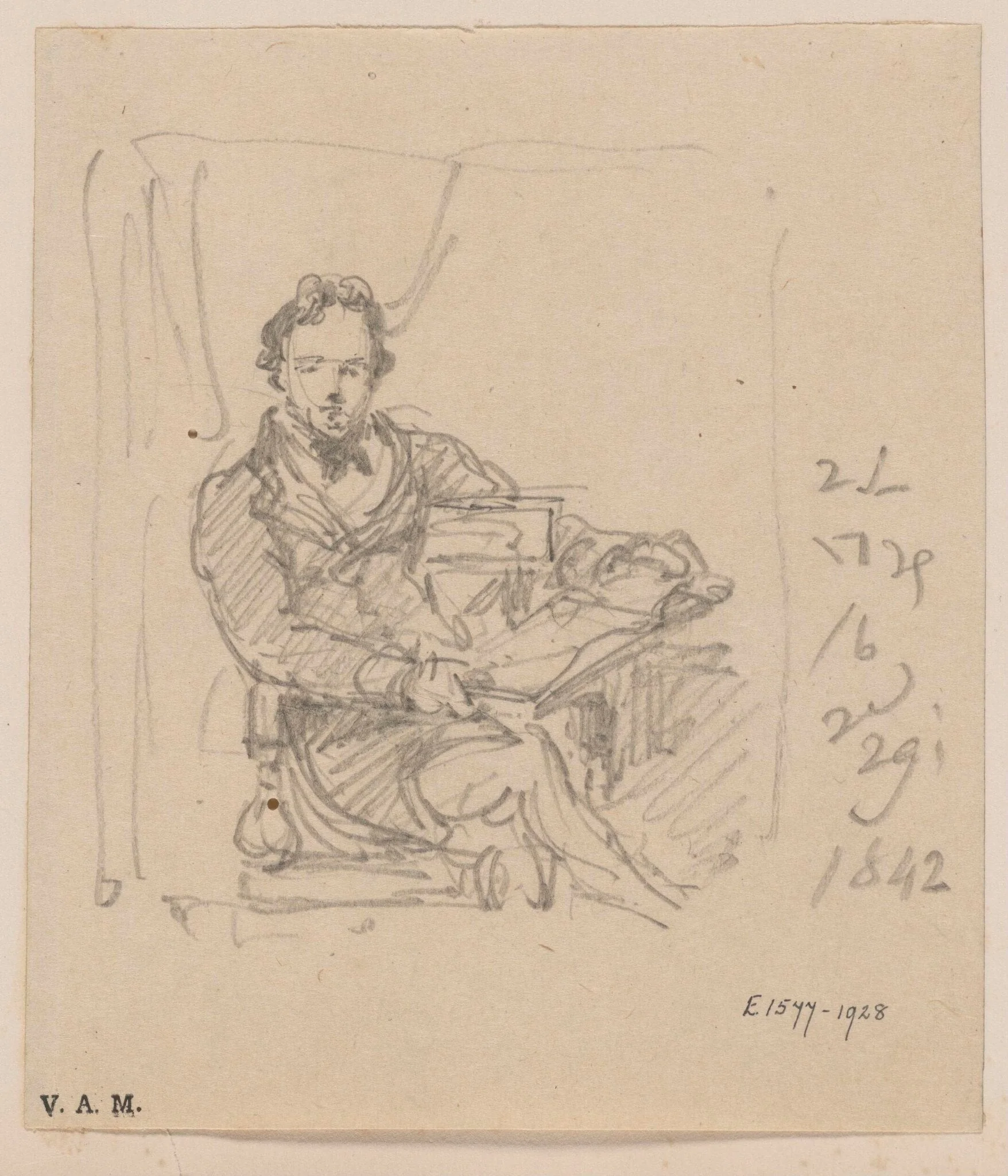 A portrait of John Dent, detail