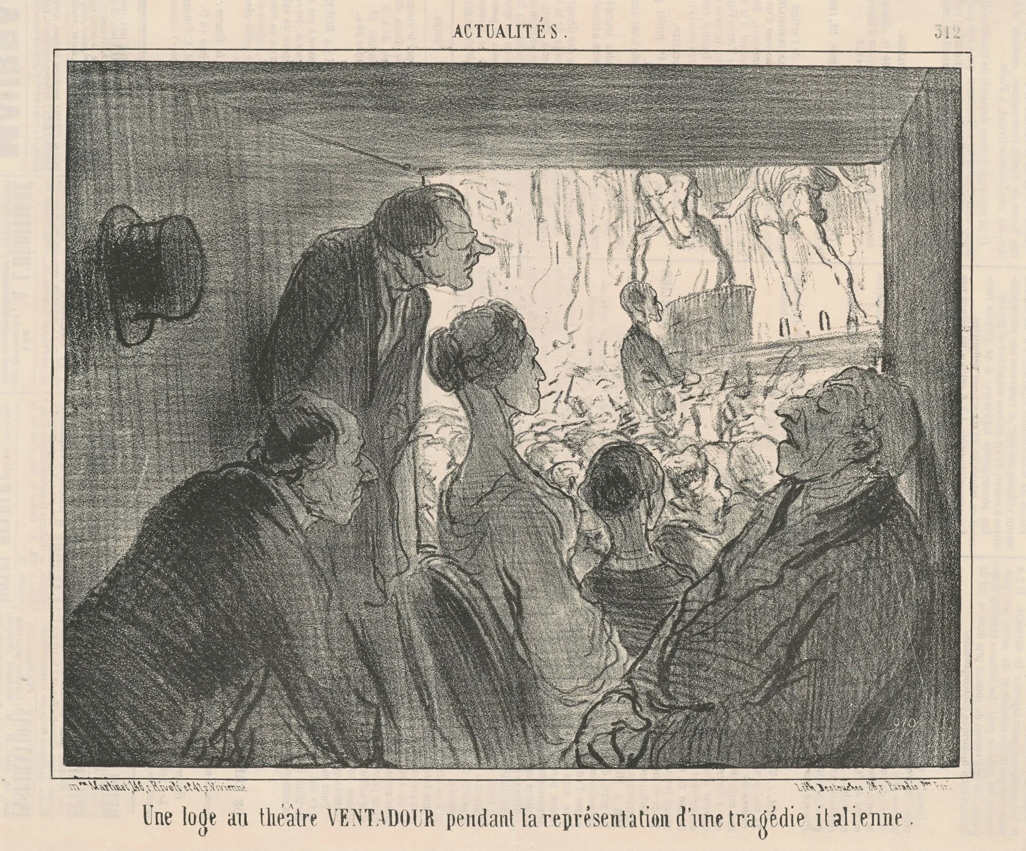 Un loge au théâtre VENTADOUR..., detail