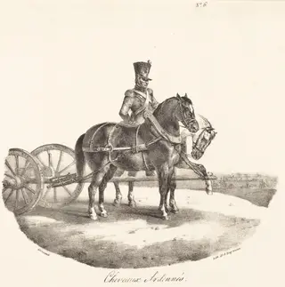 Cheveaux des Ardennes, by Théodore Géricault, ink, 1822