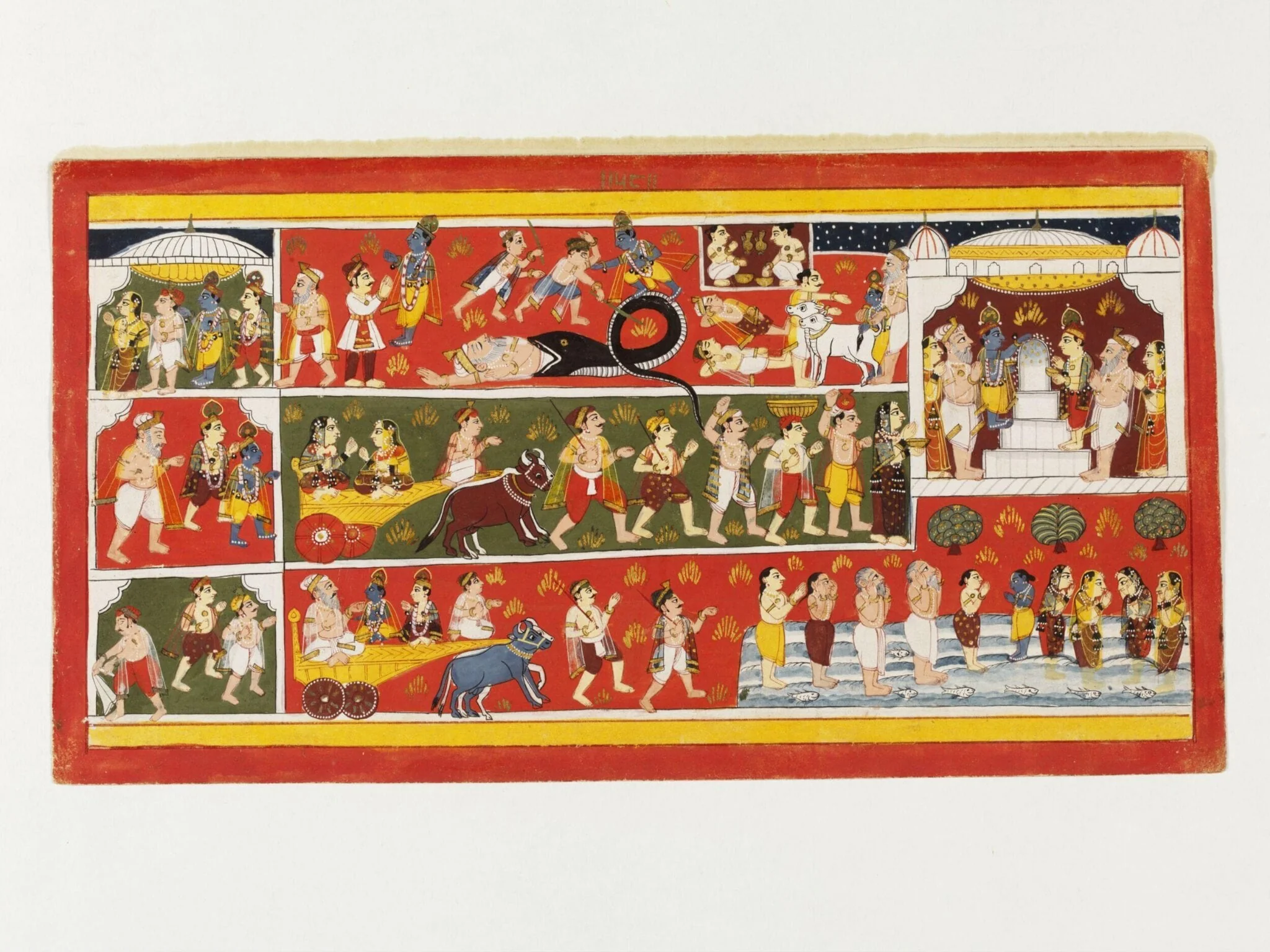 Krishna and Nanda, detail