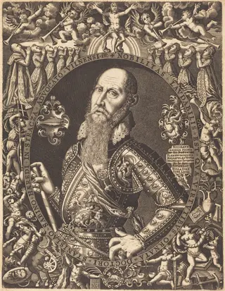 Stanislaus Sabinus von Stracza, by Nicolaus Andrea, ink, 1590