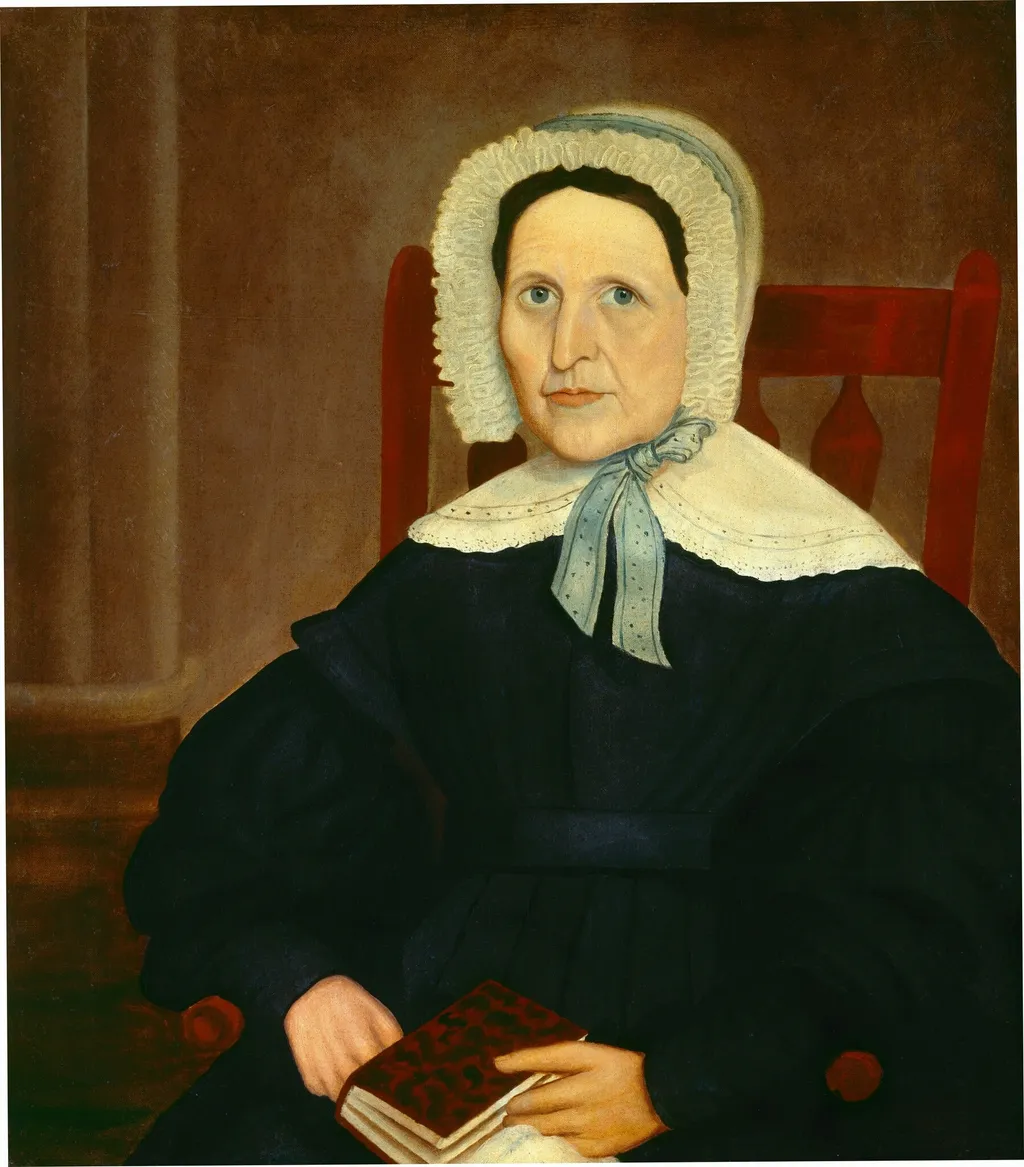 Woman in Red Arrowback Chair, oil, 1838