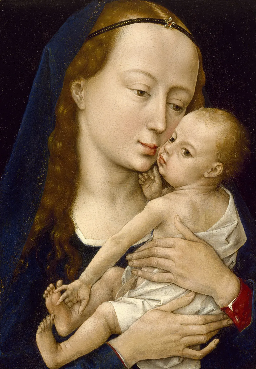 Virgin and Child, by Rogier van der Weyden, oil, 1454